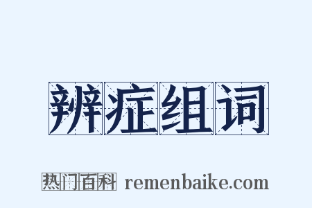 辨症组词是什么意思的图片